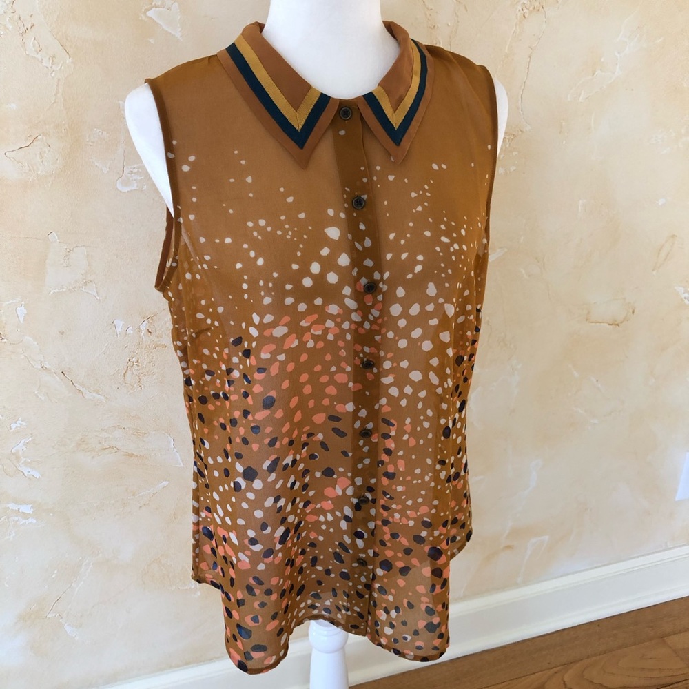 CAbi #3436 Chiffon Cheer Blouse Medium